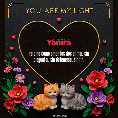 GIF Animado de Feliz Dia Amor para Yanira - Tú eres mi luz