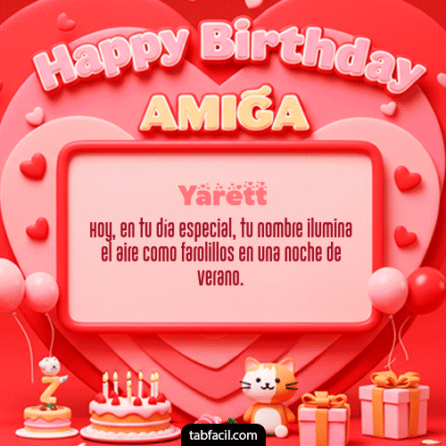 Feliz Cumpleaños Yarett GIF