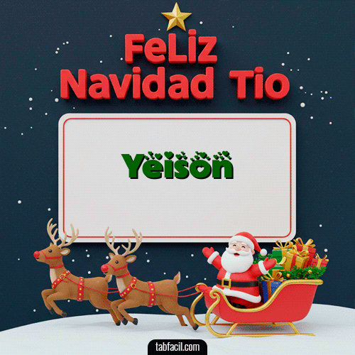 GIF Animado de Feliz Navidad para Yeison - Feliz Navidad Tío