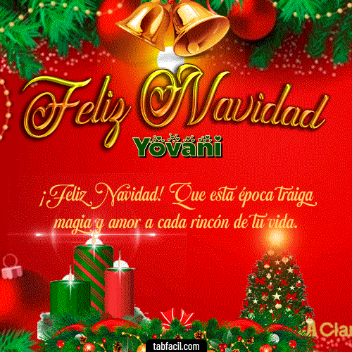 GIF Animado de Feliz Navidad para Yovani - Feliz Navidad