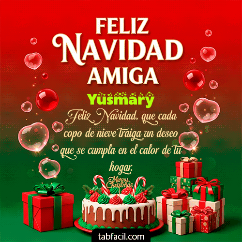 GIF Animado de Feliz Navidad para Yusmary - Feliz Navidad Amiga