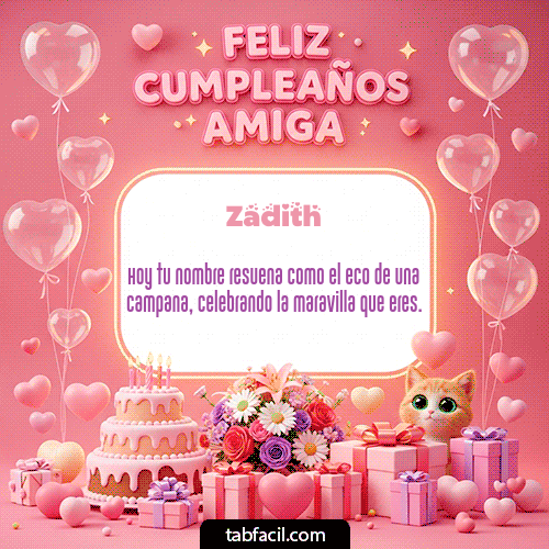 GIF de Zadith - Feliz Cumpleaños Amiga!