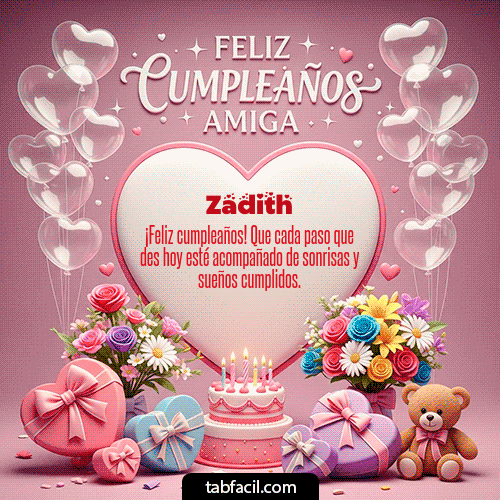 GIF de Zadith - Feliz Cumpleaños Amiga