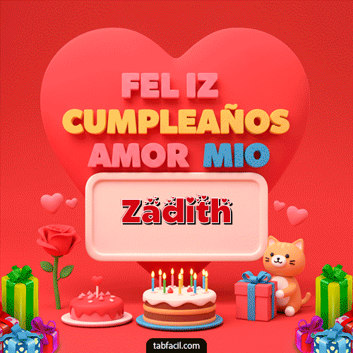 GIF de Zadith - 💖 Feliz Cumpleaños Amor Mio