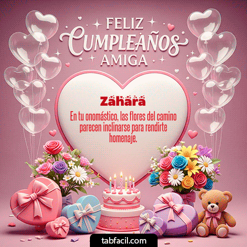 GIF de Zahara - Feliz Cumpleaños Amiga