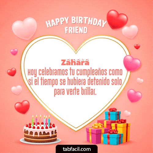GIF de Zahara - Happy Birthday Friend