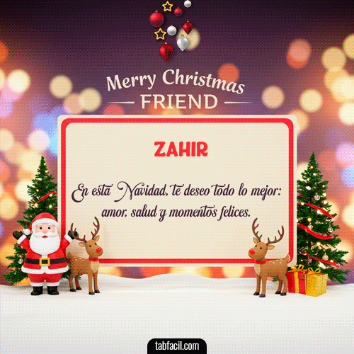 GIF de Zahir - Merry Christmas Friend