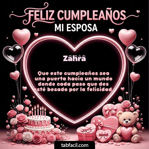 Feliz Cumpleaños Zahra GIF