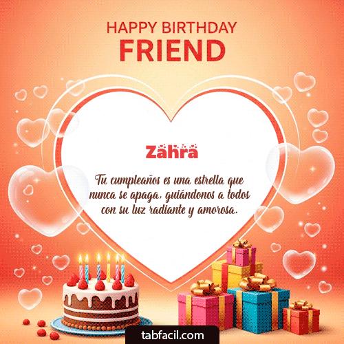 Feliz Cumpleaños Zahra GIF
