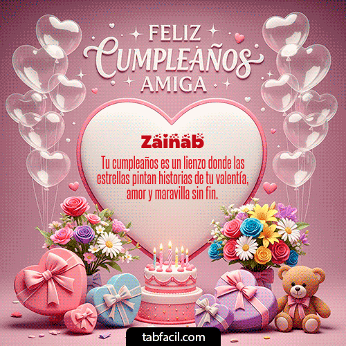 GIF de Zainab - Feliz Cumpleaños Amiga