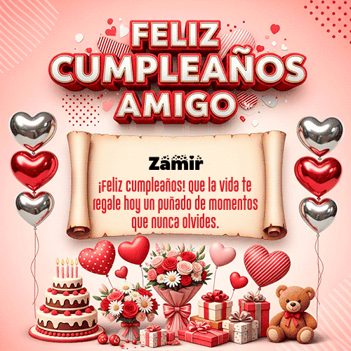 GIF de Zamir - Feliz Cumpleaños Amigo