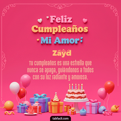 GIF de Zayd - 💖 Feliz Cumpleaños Amor Mio