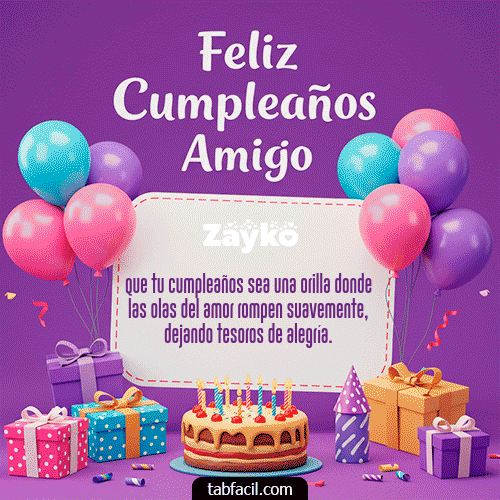 GIF de Zayko - 🥂 Feliz Cumpleaños Amigo