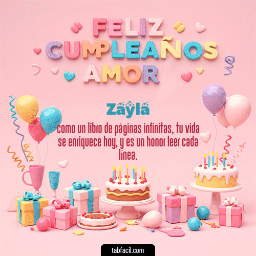 GIF de Zayla - 💞 Feliz Cumpleaños Amor