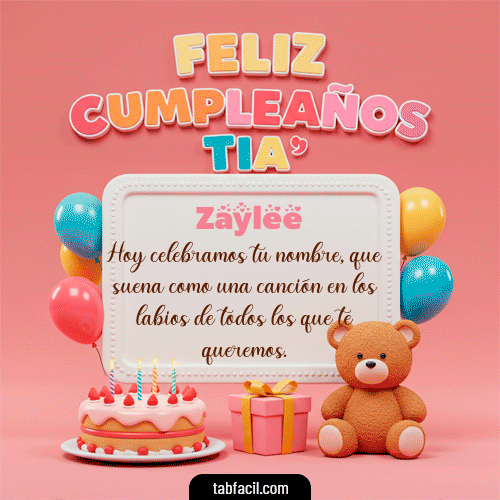 GIF de Zaylee - 🥳 Feliz Cumpleaños Tía