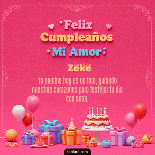 GIF Animado de Feliz Cumpleaños para Zeke - 💖 Feliz Cumpleaños Amor Mio