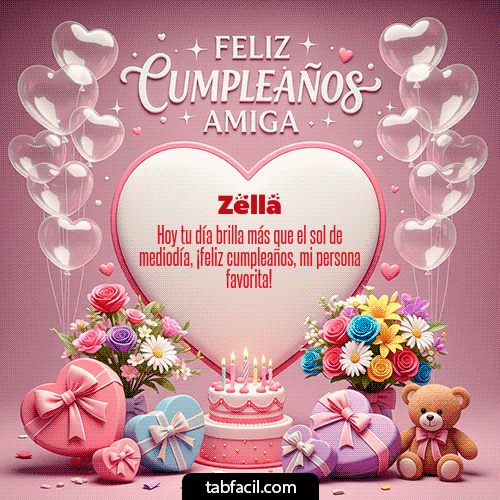 GIF de Zella - Feliz Cumpleaños Amiga