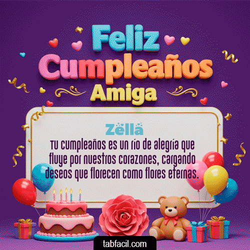 GIF de Zella - 🎁 Feliz Cumpleaños Amiga