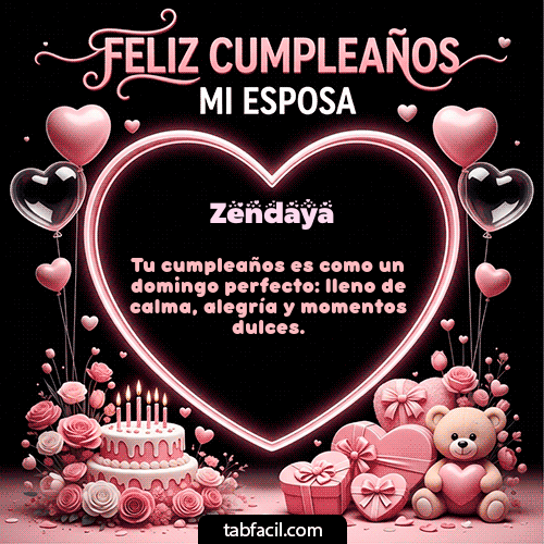 GIF de Zendaya - Feliz Cumpleaños Mi Esposa