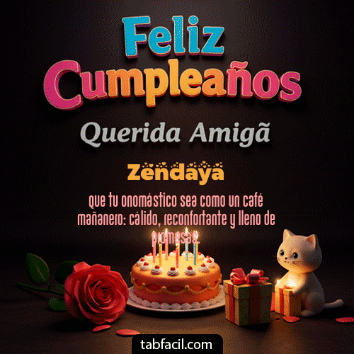 GIF de Zendaya - 🥳 Feliz Cumpleaños Querida Amiga
