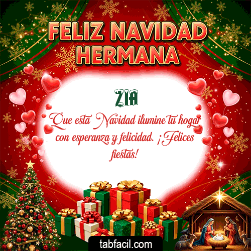 GIF de Zia - Feliz Navidad Hermana