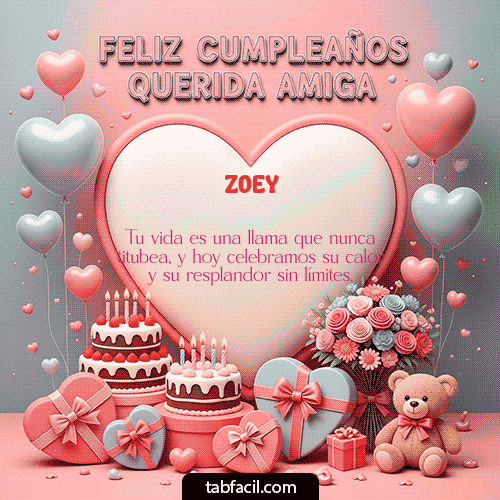GIF de Zoey - Feliz Cumpleaños Querida Amiga!!