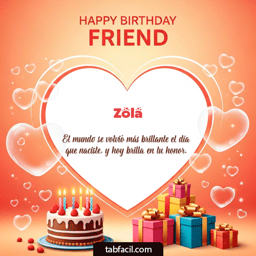 GIF de Zola - Happy Birthday Friend