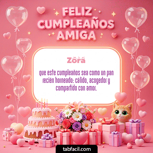 GIF de Zora - Feliz Cumpleaños Amiga!