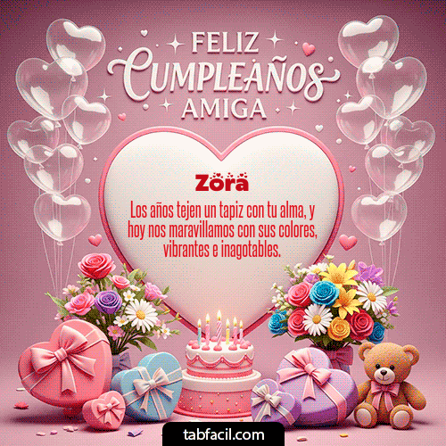 GIF de Zora - Feliz Cumpleaños Amiga