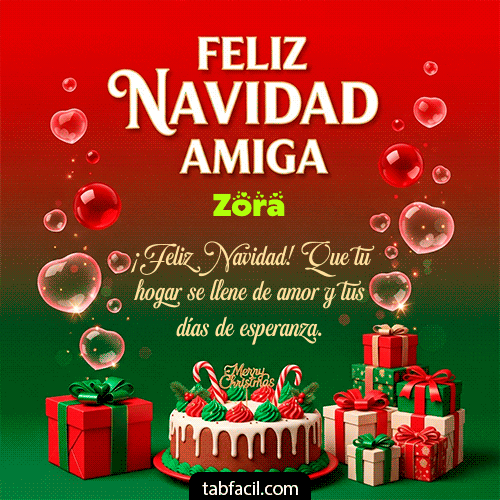 GIF de Zora - Feliz Navidad Amiga