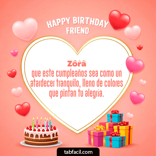 GIF de Zora - Happy Birthday Friend