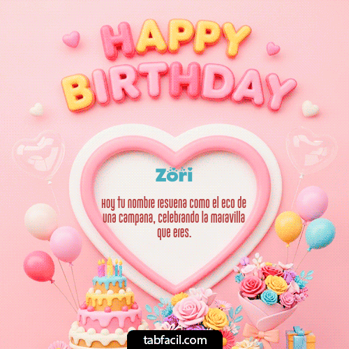 GIF de Zori - Happy Birthday Amiga