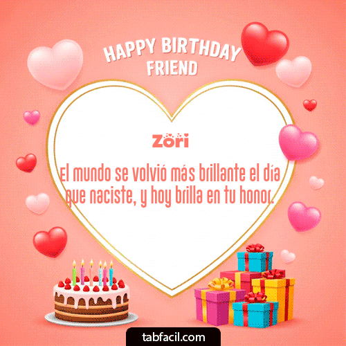 GIF de Zori - Happy Birthday Friend
