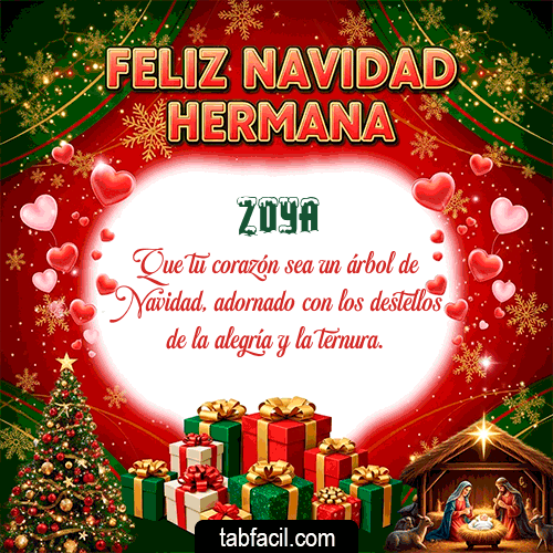 GIF de Zoya - Feliz Navidad Hermana