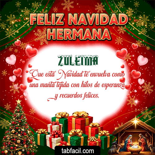 GIF de Zuleima - Feliz Navidad Hermana