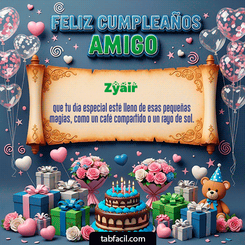 GIF de Zyair - Feliz Cumpleaños Amigo