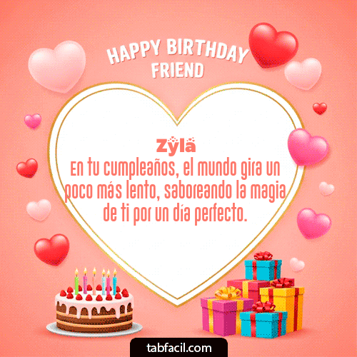 GIF de Zyla - Happy Birthday Friend