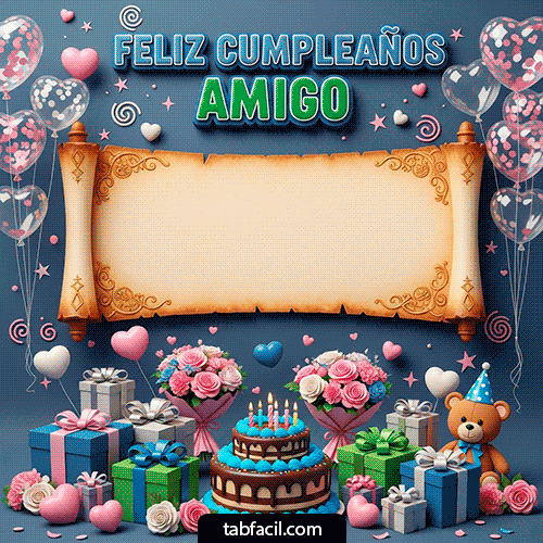 Gif de Feliz Cumpleaños Amigo