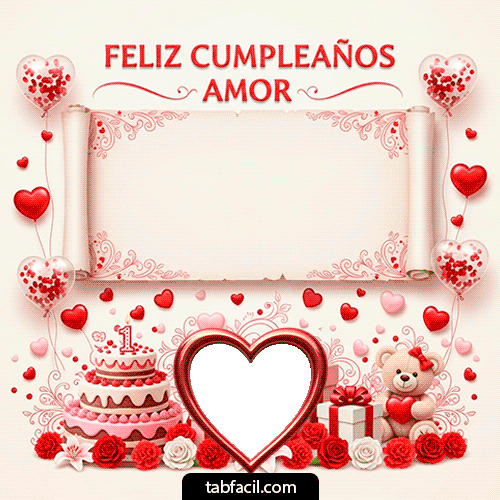 Generar marco foto Feliz Cumpleaños Amor