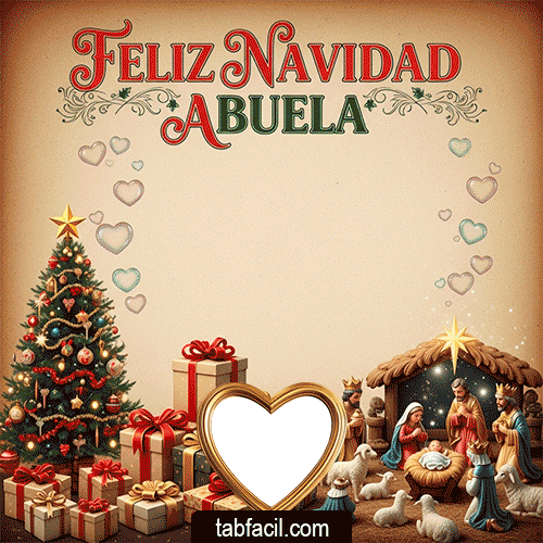 Generar marco foto Feliz Navidad Abuela I