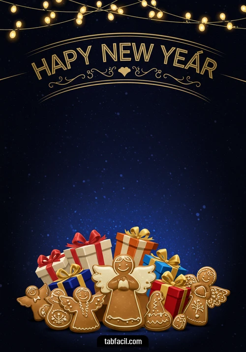 Imagen  Happy New Year Blue Alexandra Imagen de Happy New Year Blue Alexandra