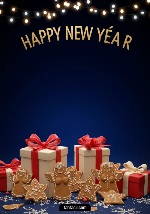Imagen  Happy New Year Blue Alexandra Imagen de Happy New Year Blue Alexandra