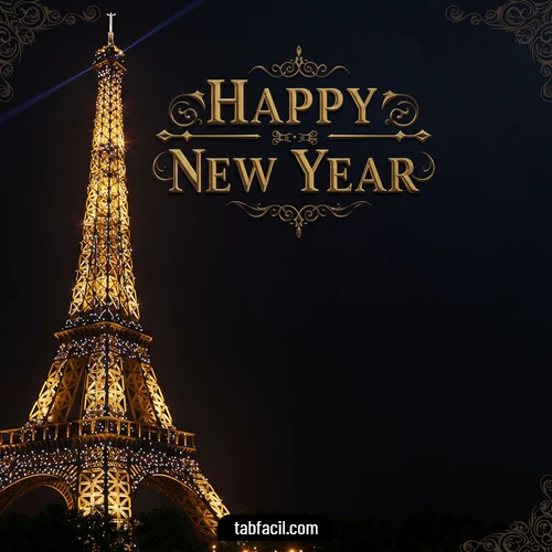 Imagen  Happy New Year Eiffel Alexandra Imagen de Happy New Year Eiffel Alexandra