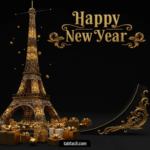 Imagen  Happy New Year Eiffel Alexandra Imagen de Happy New Year Eiffel Alexandra
