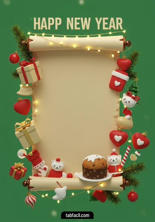Imagen  Happy New Year Green Alexandra Imagen de Happy New Year Green Alexandra