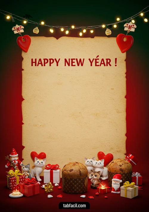 Imagen  Happy New Year Green and Red Alexandra Imagen de Happy New Year Green and Red Alexandra