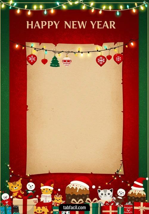 Imagen  Happy New Year Green and Red Alexandra Imagen de Happy New Year Green and Red Alexandra