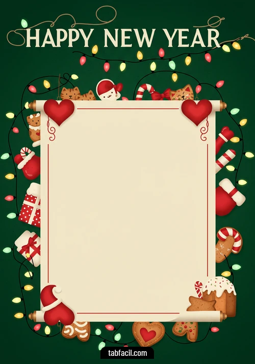 Imagen  Happy New Year Green and Red Alexandra Imagen de Happy New Year Green and Red Alexandra