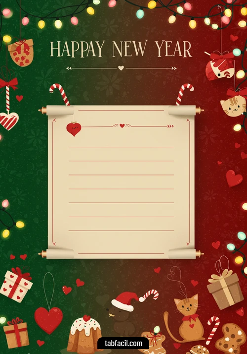 Imagen  Happy New Year Green and Red Alexandra Imagen de Happy New Year Green and Red Alexandra