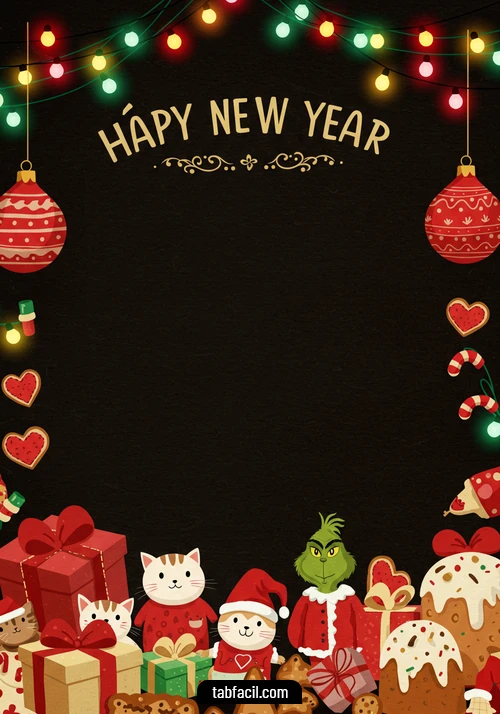 Imagen  Happy New Year Green and Red Alexandra Imagen de Happy New Year Green and Red Alexandra